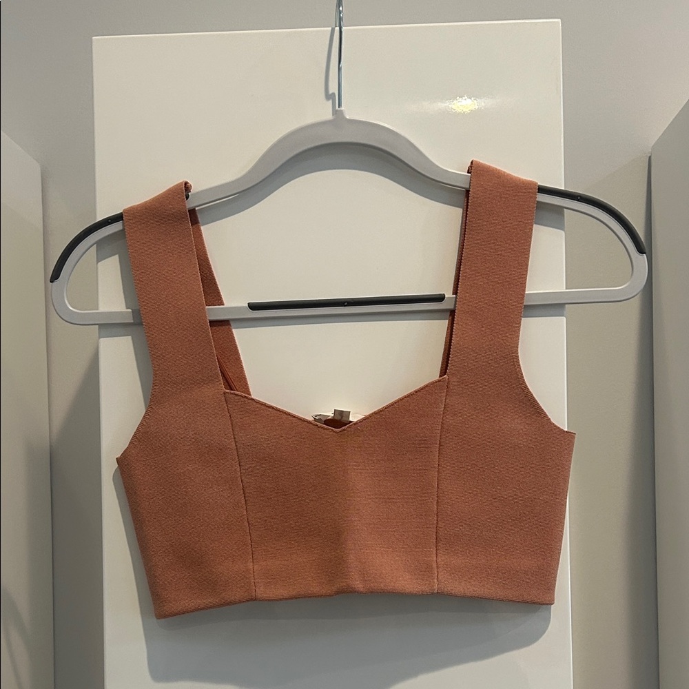 ALC Tan Women's Bandage Crop Top